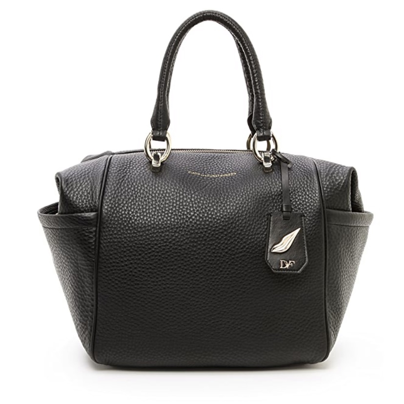 Dvf Large Sutra Black Duffle Bag